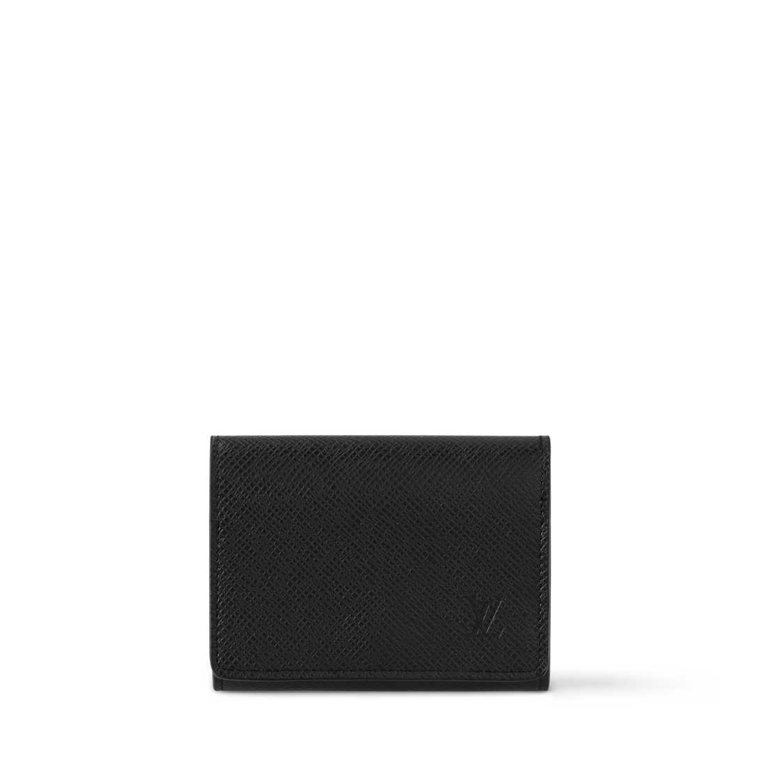 Business Card Holder - Luxury Taiga Leather Black | LOUIS VUITTON